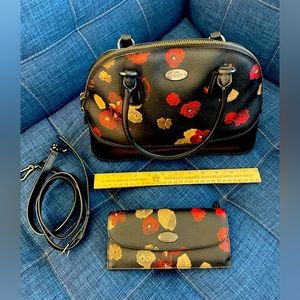 Coach Rose Purse with matching wallet